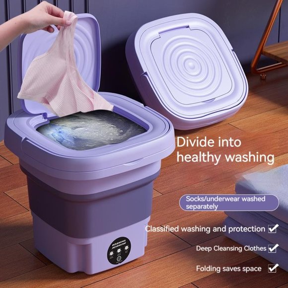 Folding Portable Washing Machine for Clothes Cleaning Washer for Socks Underwear - Picture 14 of 16